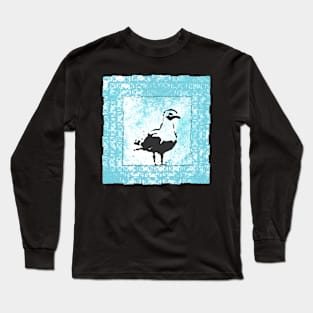 seagull in blue Long Sleeve T-Shirt